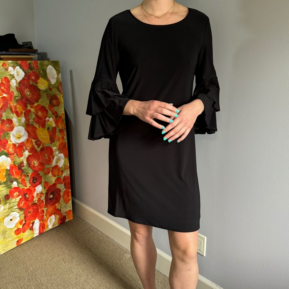 Laundry Black Ruffle Dress